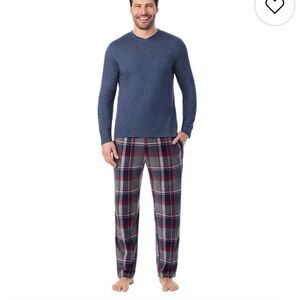 Mens Cuddle Duds Pajamas Set - Blue and Red Plaid 3XB NWOT
